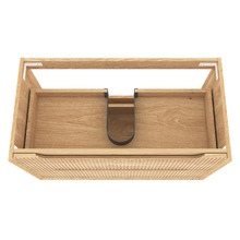 Byron Fluted 750mm Woodland Oak Wall Hung Single Vanity with Countertop